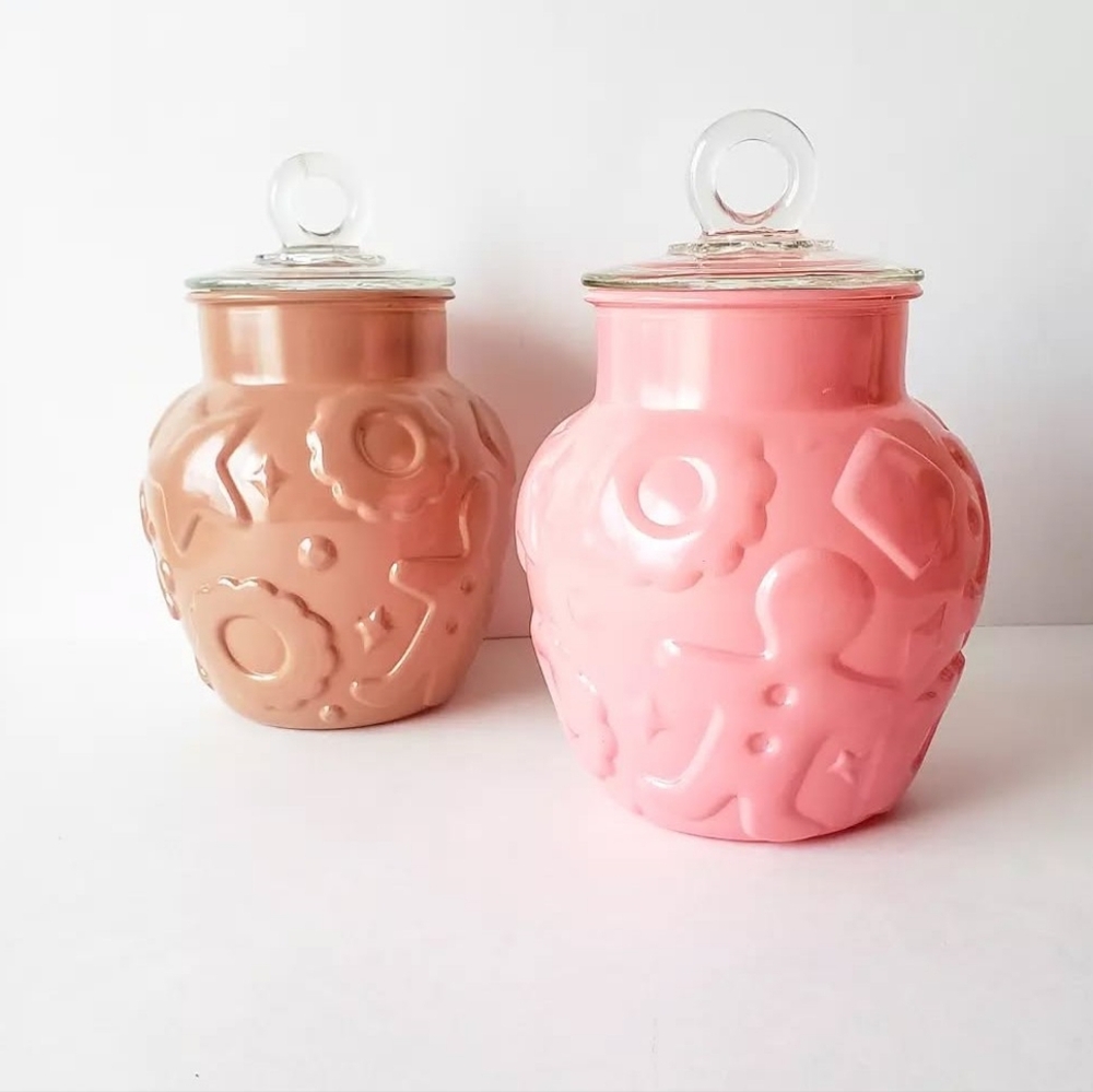 Vintage Hazel Atlas Cookie Jars Pink Jar only